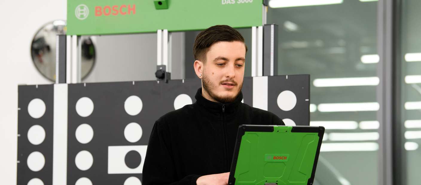 Technician doing a recalibration